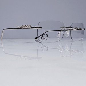 Braglia White Gold Glasses Sunglasses Eyeglasses Frames